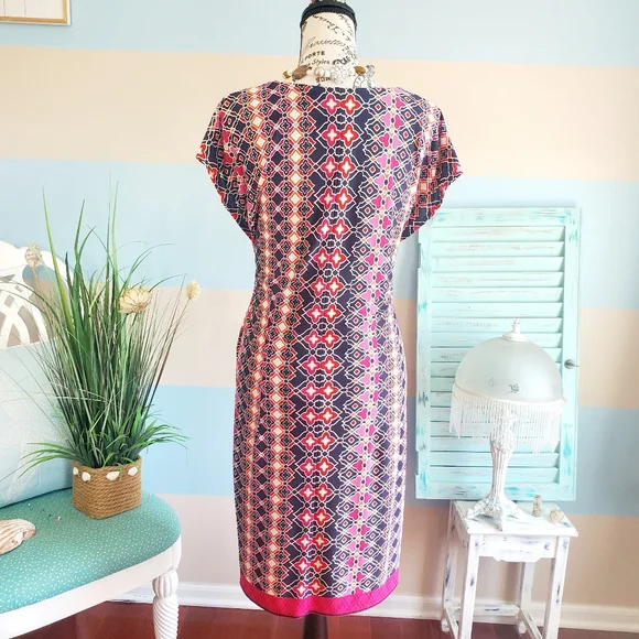 Laundry by Shelli Segal Geometric Slip Dress - Picture 4 of 7